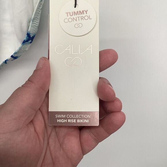 NWT Ladies Calia By Carrie Underwood Plus High Rise Bikini Bottoms Blue 3X - Picture 4 of 5